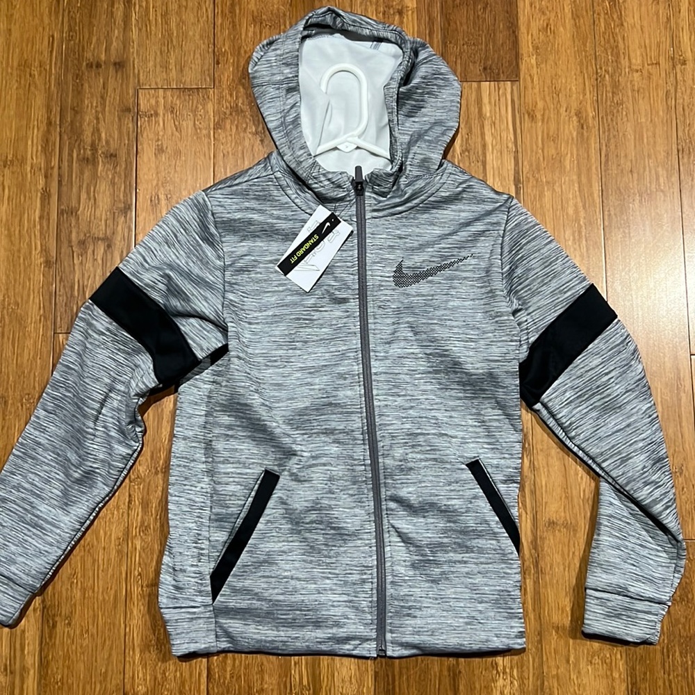 Nike DRY-FIT Gray Zippered Hoodie Jacket